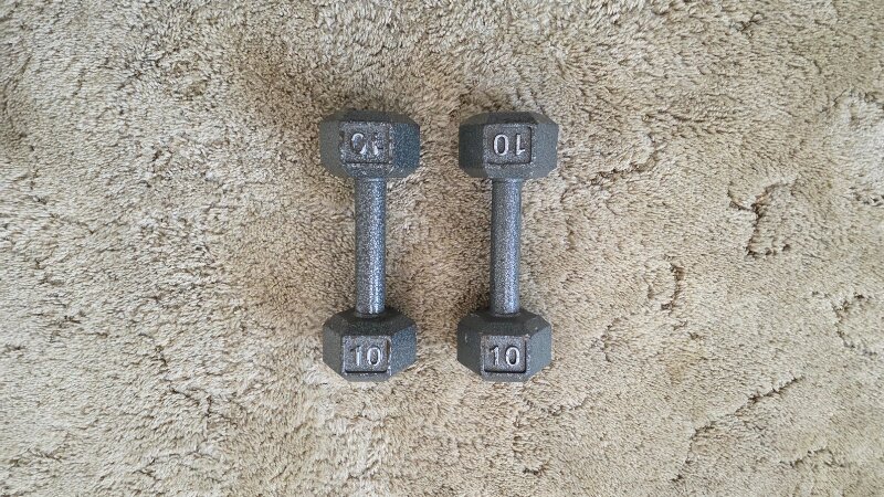 10 pound dumbbells