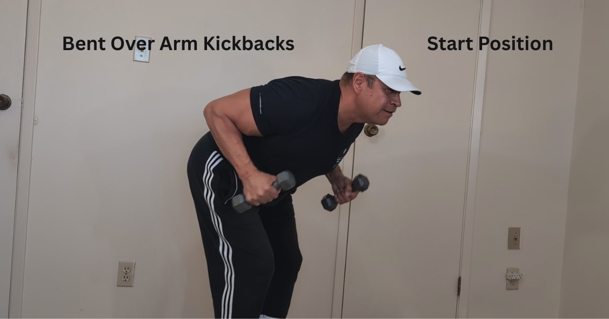 bent over arm kickbacks start bent over arm kickbacks start