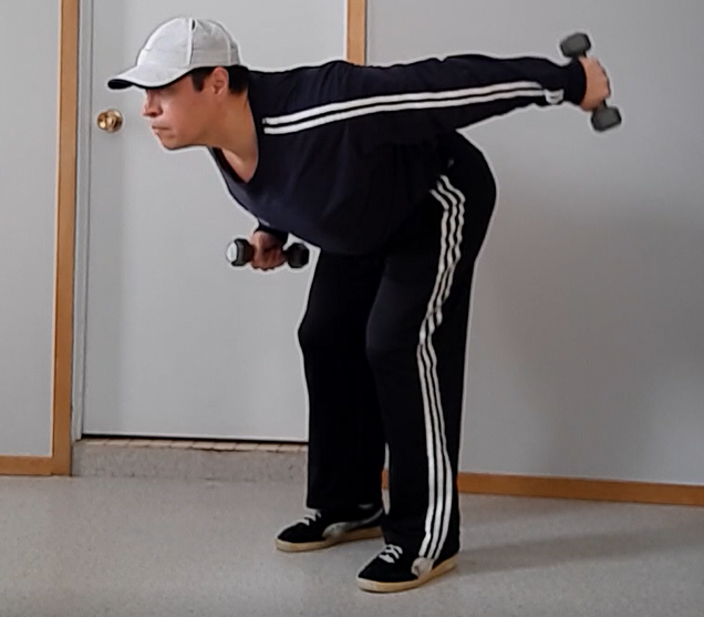 Single Arm Alternating Dumbbell Triceps Kickbacks