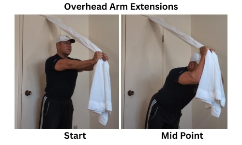 overhead arm extension with bed sheet flabby arms overhead arm extension with bed sheet flabby arms