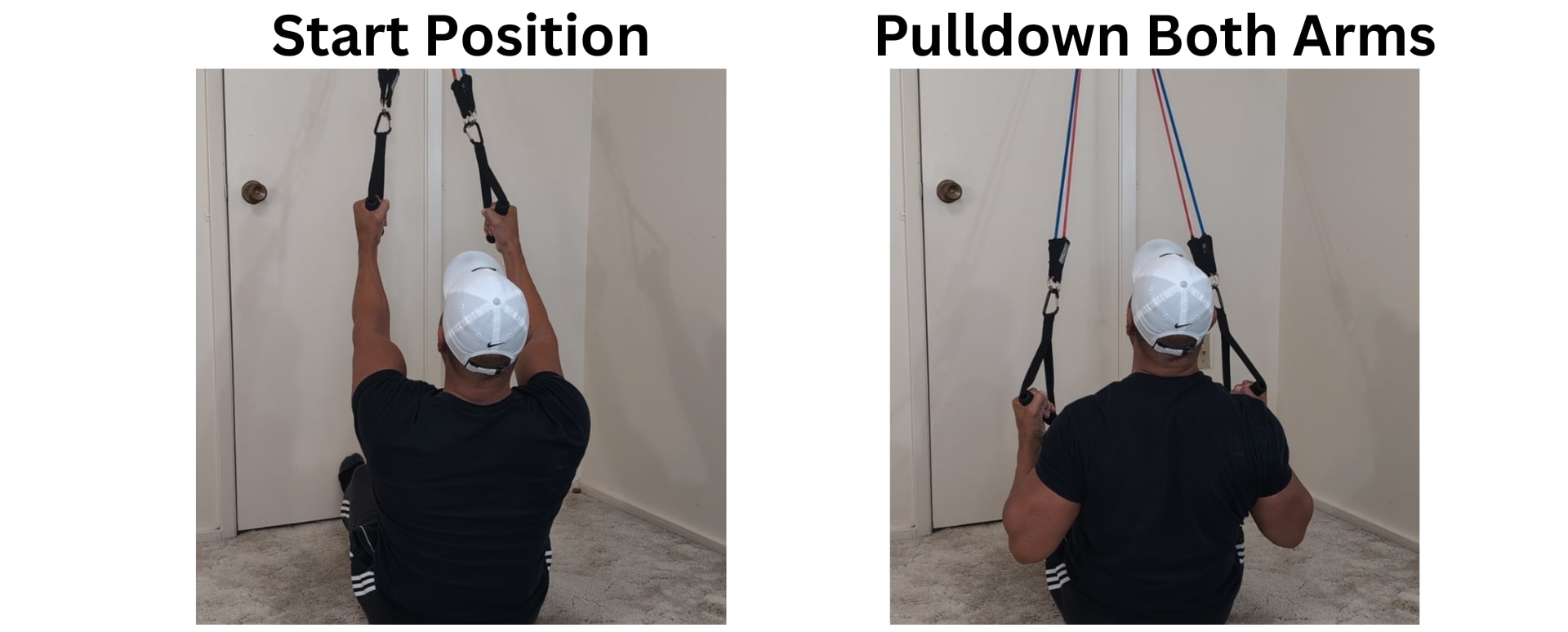 resistance band pulldowns at home