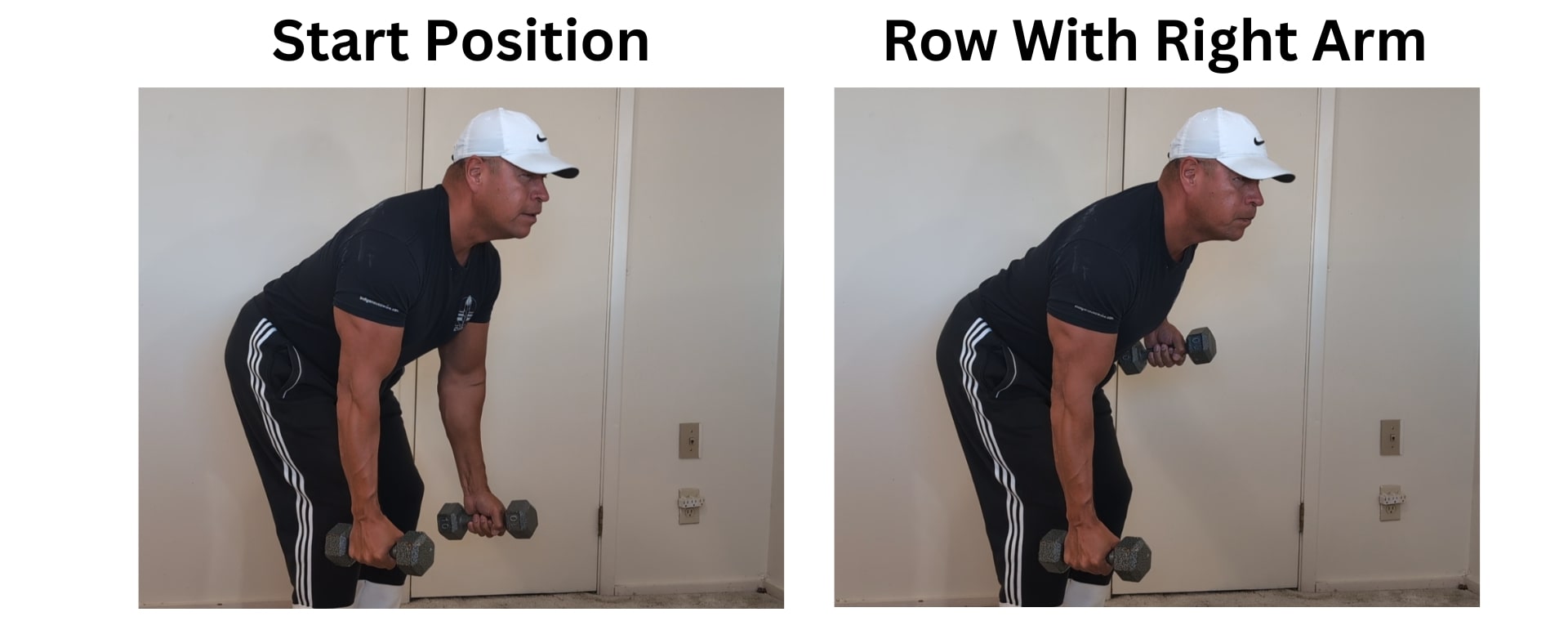 row with right arm row with right arm